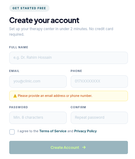 Create Account